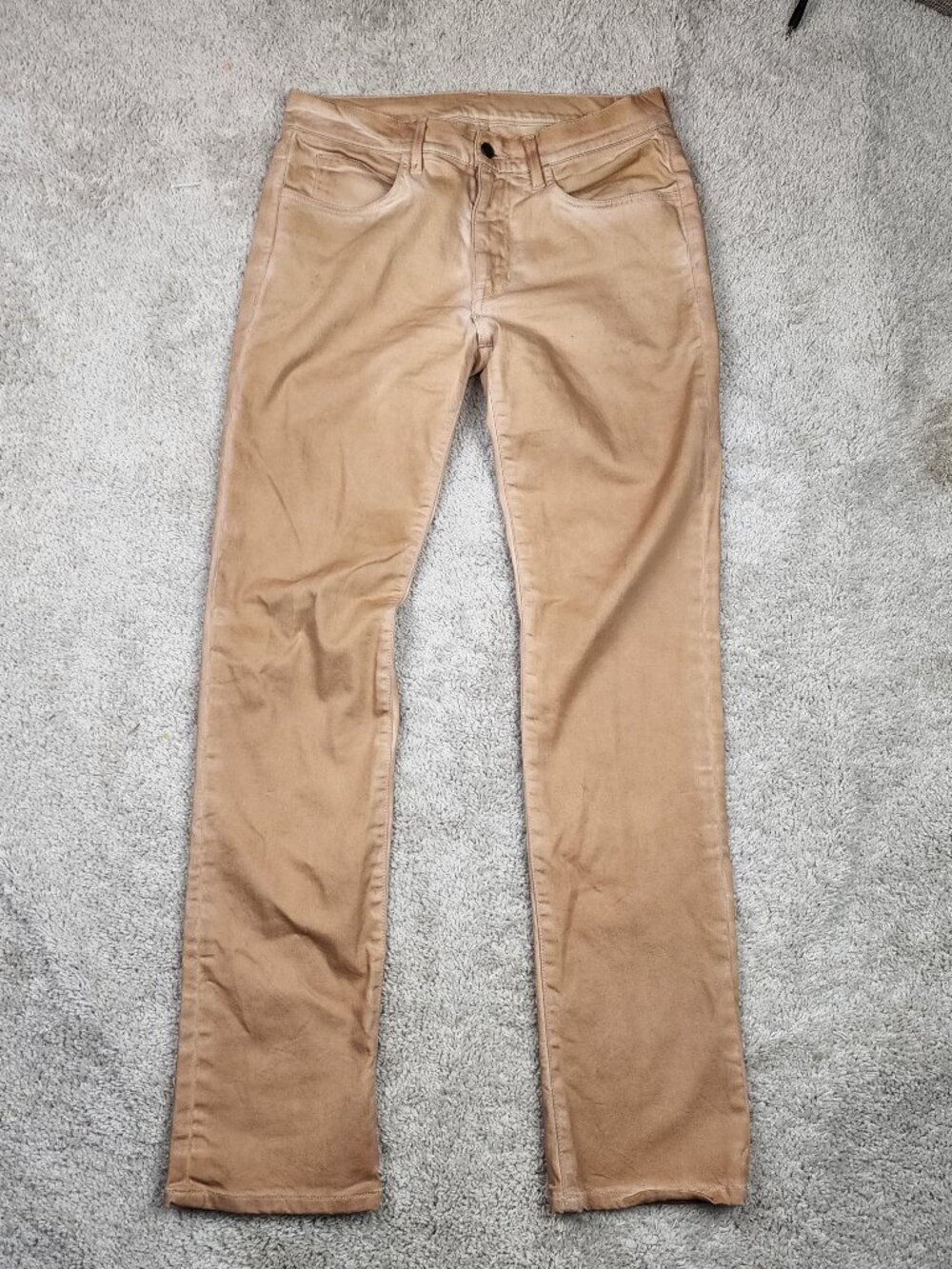 Joes Jeans Chino Pants size 32X34 5 Pocket Dyed Brown Stretch Denim USA Straight
